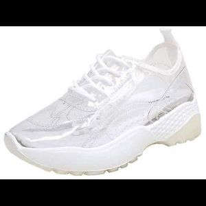 PVC See Through Platform Sneakers Clear